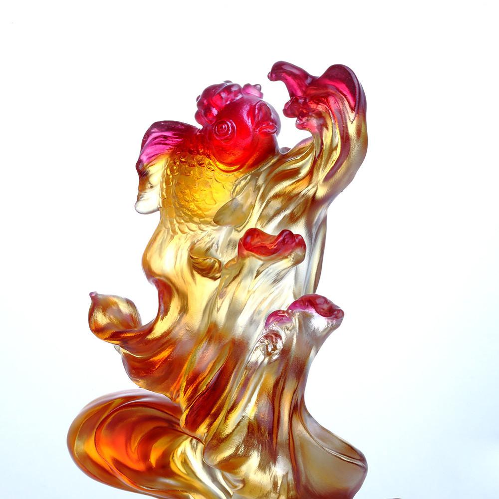 台湾 琉璃工房 ガラス置物 金魚 【LIULI 2016 520/2200】美品 台湾 琉璃工房 ガラス置物 金魚 【LIULI 2016 520/2200】美品