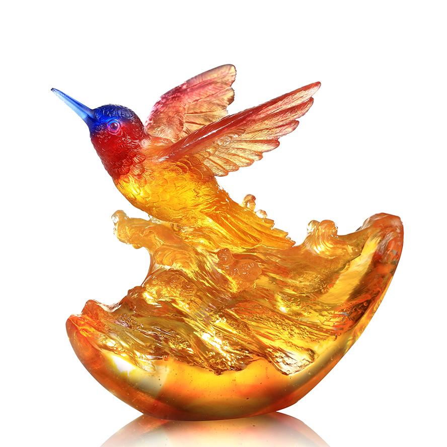 Crystal Animal, Hummingbird, Victory by Daybreak - LIULI Crystal Art