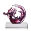 Crystal Flower, Iris, Arising through Contentment (Special Edition, Come with Display Base) - LIULI Crystal Art