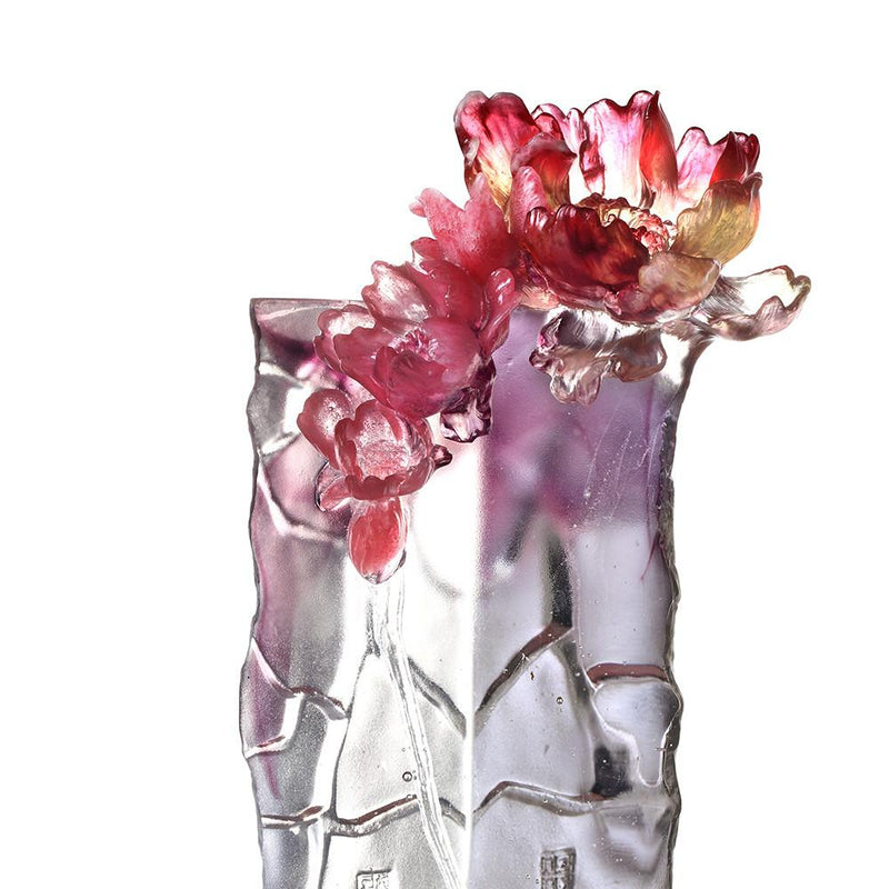 -- DELETE -- Crystal Flower, Peony, Flourish with Intent - LIULI Crystal Art
