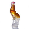 -- DELETE -- Rooster Figurine (Nobility) - "First Ray of Sunlight" - LIULI Crystal Art