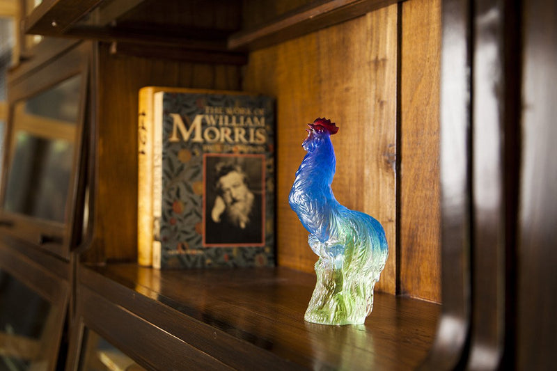 -- DELETE -- Rooster Figurine (Nobility) - "First Ray of Sunlight" - LIULI Crystal Art