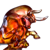 Crystal Animal, Fighter Bull, Fearless and Undaunted - LIULI Crystal Art
