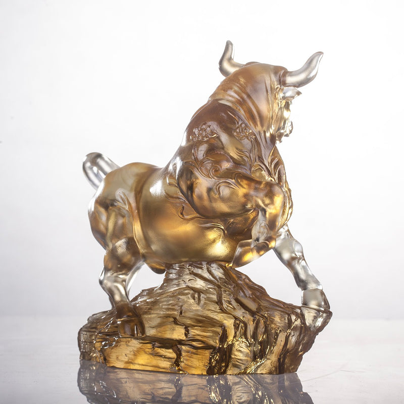 LIULI Crystal Year of the Ox Sculpture Easterly Winds