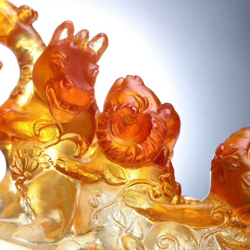 Crystal Animal, Chinese Zodiac, Indomitable Hearts (Original: $1,980 | LIULI VIP Special: $1,480) - LIULI Crystal Art