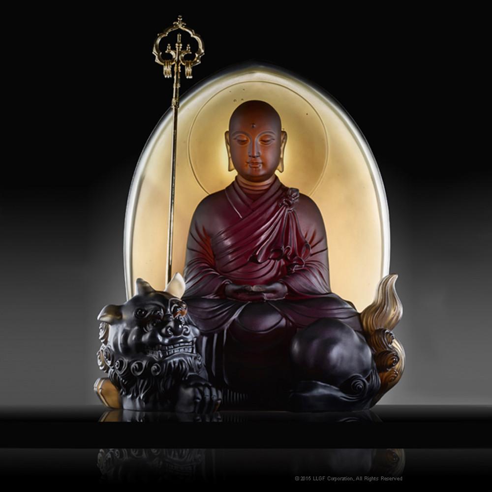 Crystal Buddha, Ksitigarbha Bodhisattva, Let Virtue Fill the Land - LIULI Crystal Art