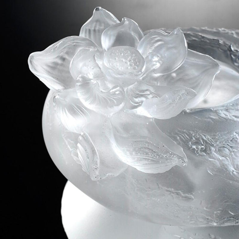 -- DELETE -- Crystal Flower, Lotus, A Fresh and Wonderful Blessing-Lotus - LIULI Crystal Art