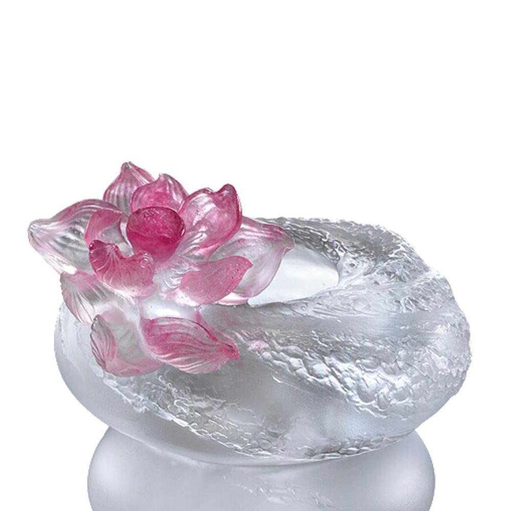 -- DELETE -- Crystal Flower, Lotus, A Fresh and Wonderful Blessing-Lotus - LIULI Crystal Art