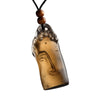 Crystal Pendant, Necklace, Buddha, Free Mind from Worry - LIULI Crystal Art