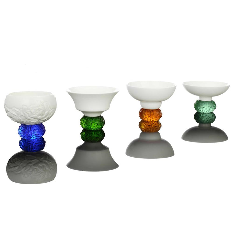 Bone China Sake Glass, Seasonal Treasures, Set of 4 - LIULI Crystal Art