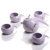 Bone China Tea Set, Robin, Herald of the Dawn (1 Teapot, 4 Teacups) - LIULI Crystal Art
