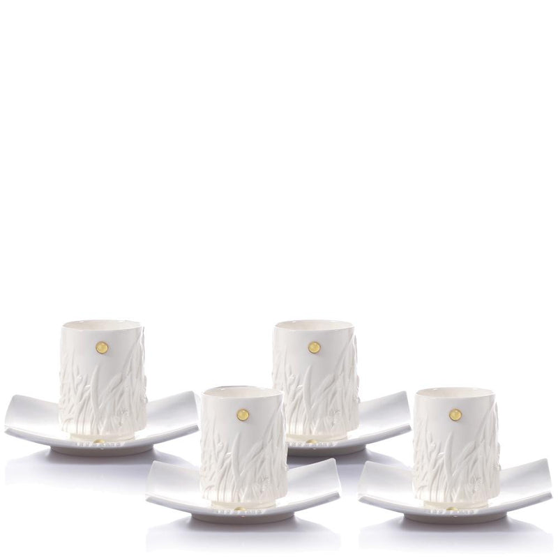 -- DELETE -- Bone China Tea Set (Seasonal Tastes) - Fragrant Orchid (Set of 5) - LIULI Crystal Art