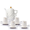 -- DELETE -- Bone China Tea Set (Seasonal Tastes) - Fragrant Orchid (Set of 5) - LIULI Crystal Art