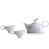 - Bone China Tea and Coffee Set (1 Tea Pot & 2 Cups) - Autumn Mountain (Set of 3) - LIULI Crystal Art