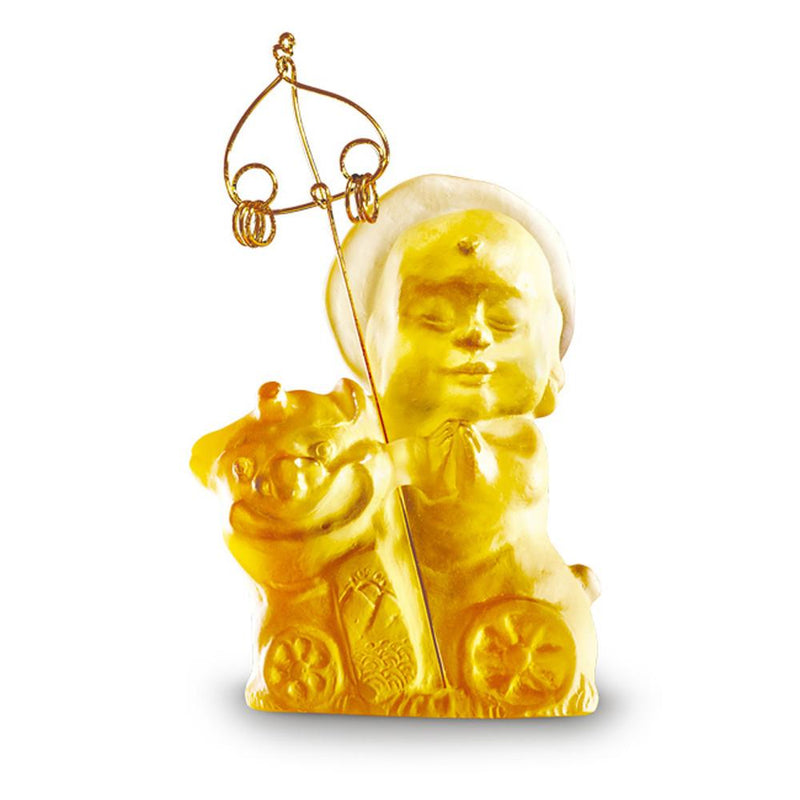 Crystal Buddha, Ksitigarbha Bodhisattva, Joyous and Worry-Free-Safe Travels - LIULI Crystal Art